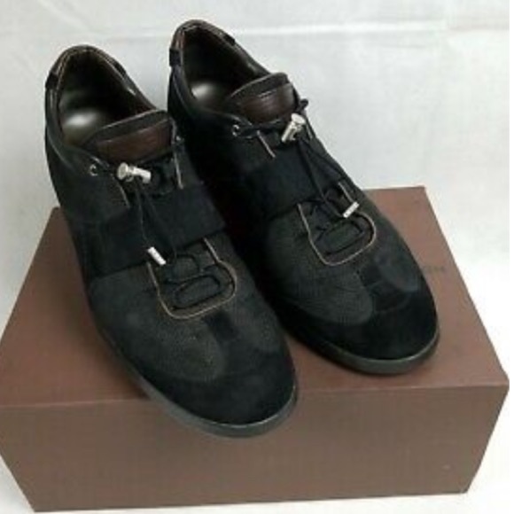 RARE 2006🏵 Louis Vuitton Chrono Black Sneakers 🏵 - Picture 2 of 8